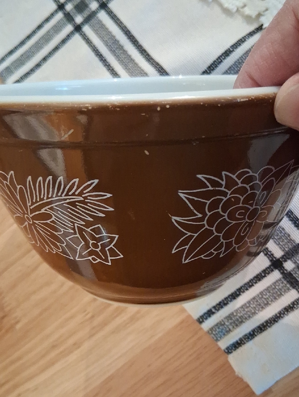 PYREX 401 402 493 Woodland Nesting Mixing Bowls Set Of 3 - Picture 10 of 12